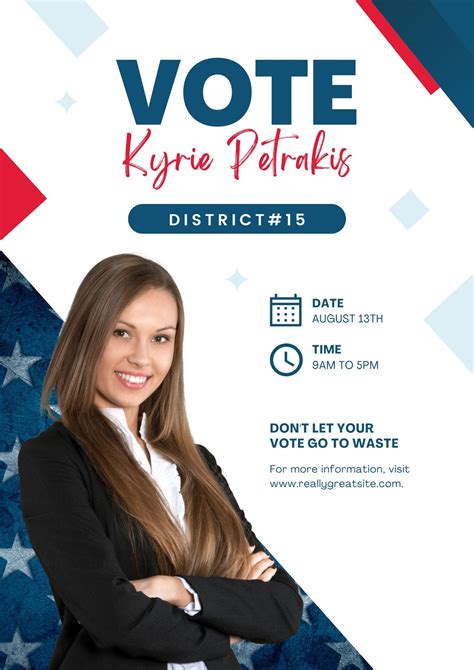 Free printable, customizable election poster templates .